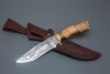 Нож Близнец 65х13 береста, литье гравировка