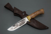 Нож Лорд 65х13 береста, литье гравировка