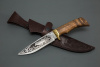 Нож Лазутчик 65х13 береста,  гравировка