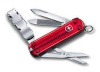 Нож-брелок Victorinox Nail Clip 580 Red Transparent (0.6463.T)