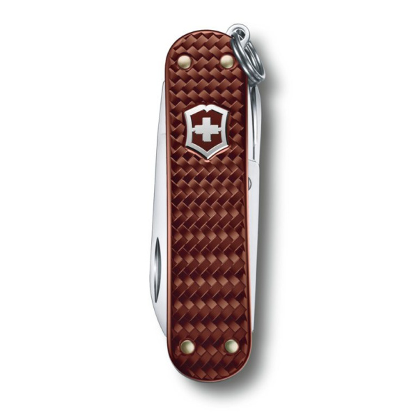 Нож-брелок Victorinox Classic Precious Alox, Hazel Brown  с алюминиевыми накладками, 5 функций, 58мм