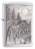Зажигалка ZIPPO Timberwolves с покрытием Brushed Chrome,латунь/сталь,серебристая,матовая, 38x13x57мм