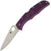 Складной нож Spyderco Endura Flat Ground Purple C10FPPR c клинком из стали VG-10, рукоять FRN