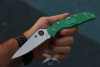 Складной нож Spyderco Endura Flat Ground Green C10FPGR c клинком из стали VG-10, рукоять FRN