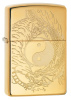 Зажигалка ZIPPO Tiger and Dragon Design с покрытием High Polish Brass, латунь/сталь, золотистая, гля