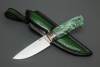 Нож Сокол S390 макумэ ганэ,зуб мамонта, стаб. кап клена, форм.ножны