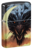 Зажигалка ZIPPO Dragon Design с покрытием Glow In The Dark Green, латунь/сталь, черная, 38x13x57 мм