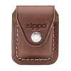 Чехол Zippo для зажигалки, кожа с металлическим фиксатором на ремень, коричневый, 57х30x75 мм