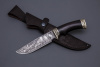 Нож Лорд дамаск гравировка литье, черное дерево