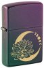 Зажигалка ZIPPO Lotus Moon с покрытием Iridescent, латунь/сталь, черная, 38x13x57 мм